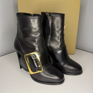 Burberry Portesham Large Buckle Heeled Boots